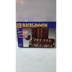 1999 Pavilion Tournament Backgammon Board Game Vintage New 15”X10”